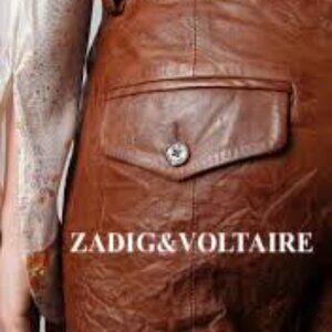 Zadig &Voltaire Crinkle leather trousers , brown S 38, 2020/21 runway collection